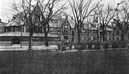 Black and white photo of the Red Coach Inn